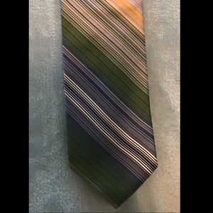 City of London Green, Yellow, Blue Striped Tie